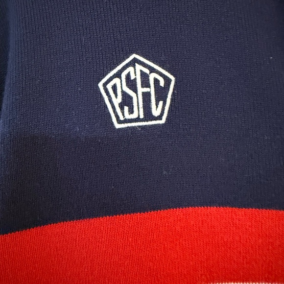 Polo by Ralph Lauren Navy and White Cotton-Blend Full-Zip Sweater - Picture 7 of 9